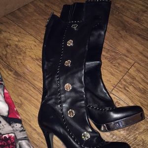 Tall black boots